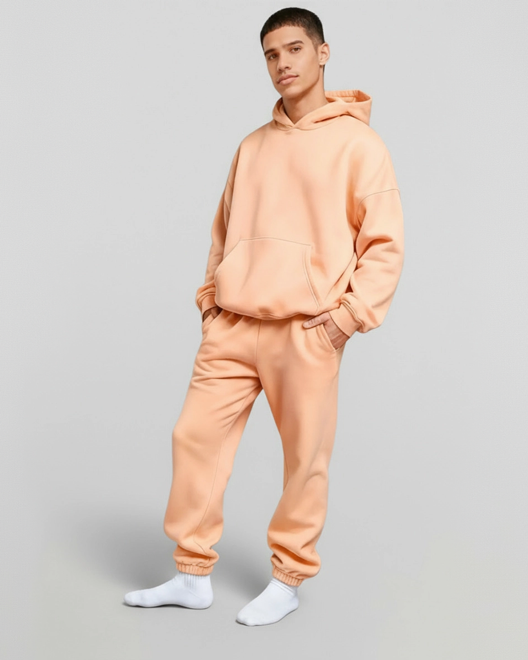 Men's Cotton Fleece Set - Peach Fuzz