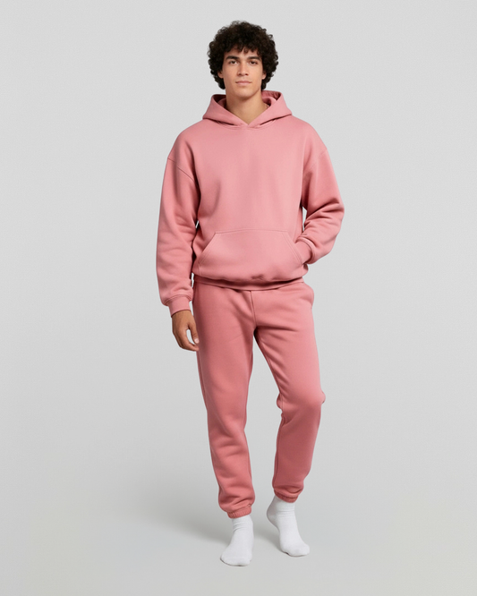 Men's Cotton Fleece Set  - Rose Wine