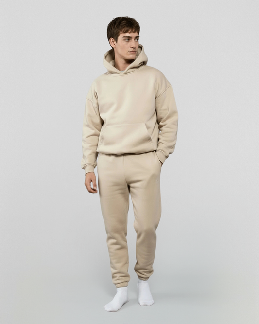 Men's Cotton Fleece Set - Sand