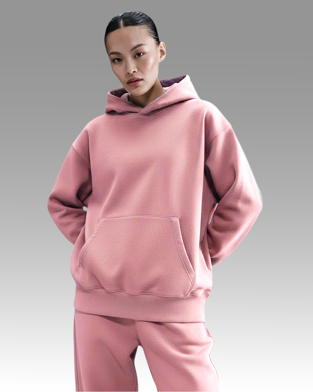 French Terry Hoodie - Shadow Purple