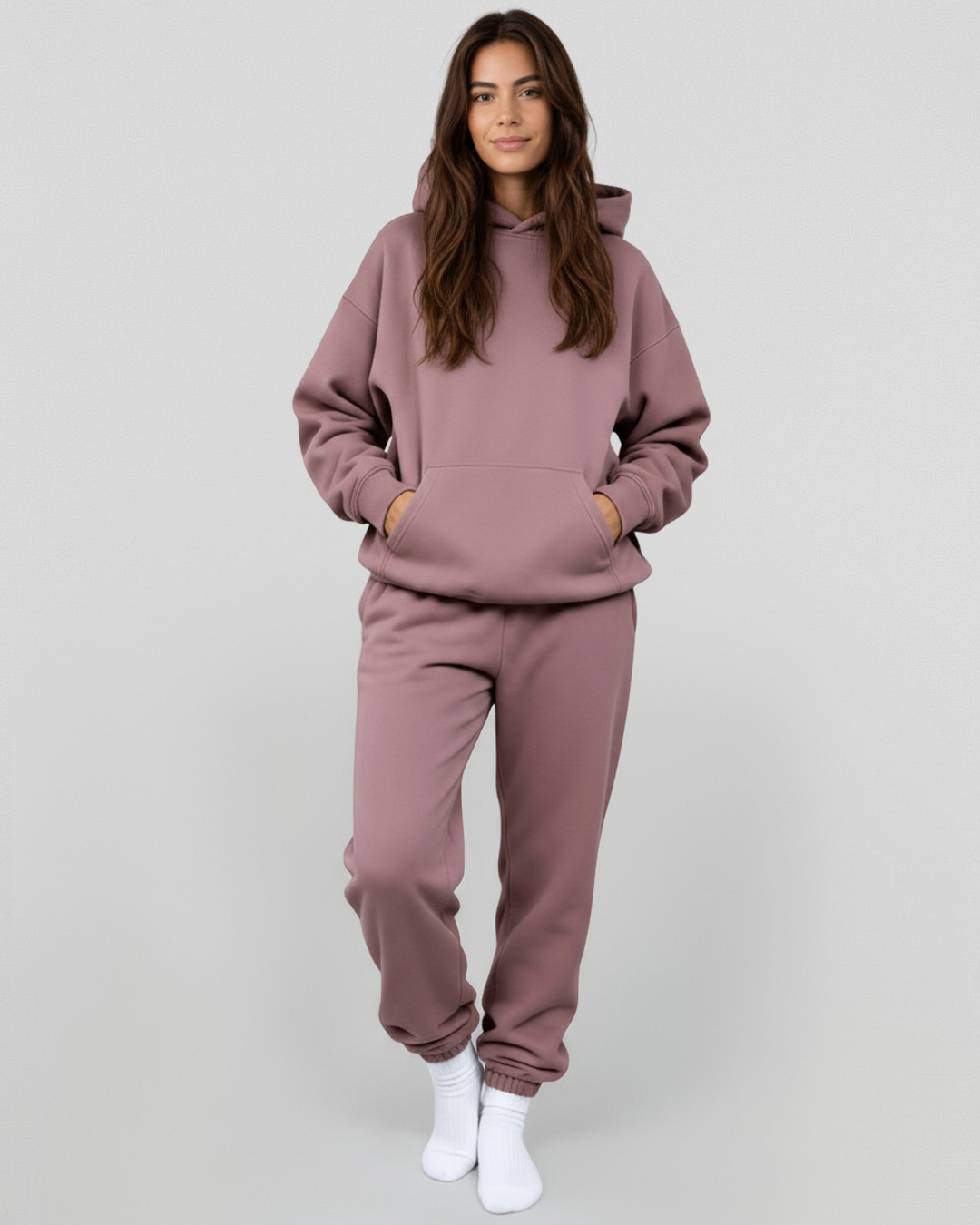 MEN'S Cotton Fleece Hoodie - Shadow Purple