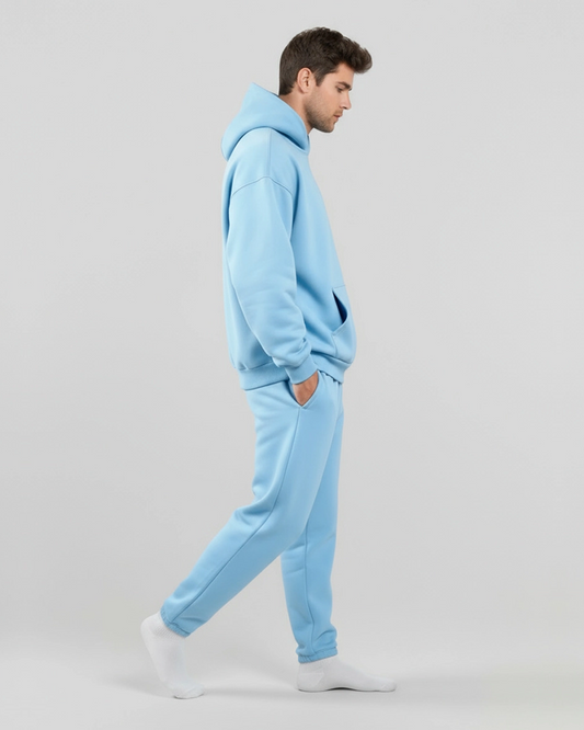 Men's Cotton Fleece Set - Smokey Blue