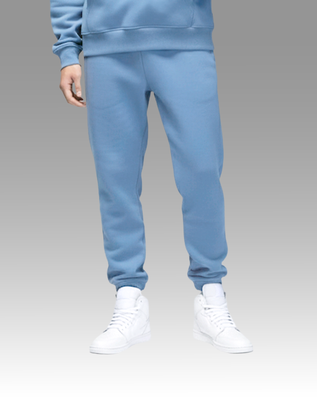 MEN'S Cotton Fleece Joggers - Smokey Blue