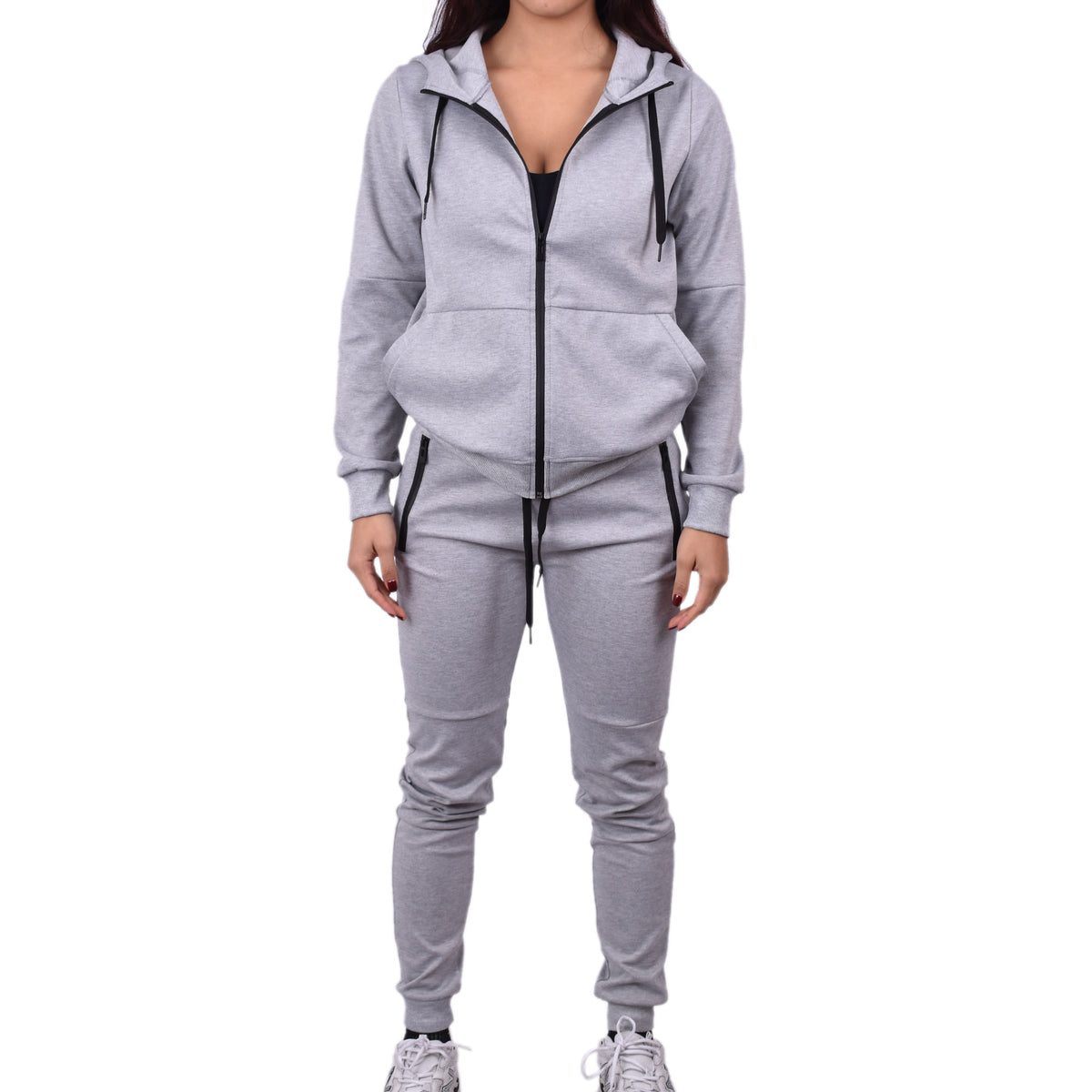 Women's Tech Fleece Tracksuit  - Heather Grey