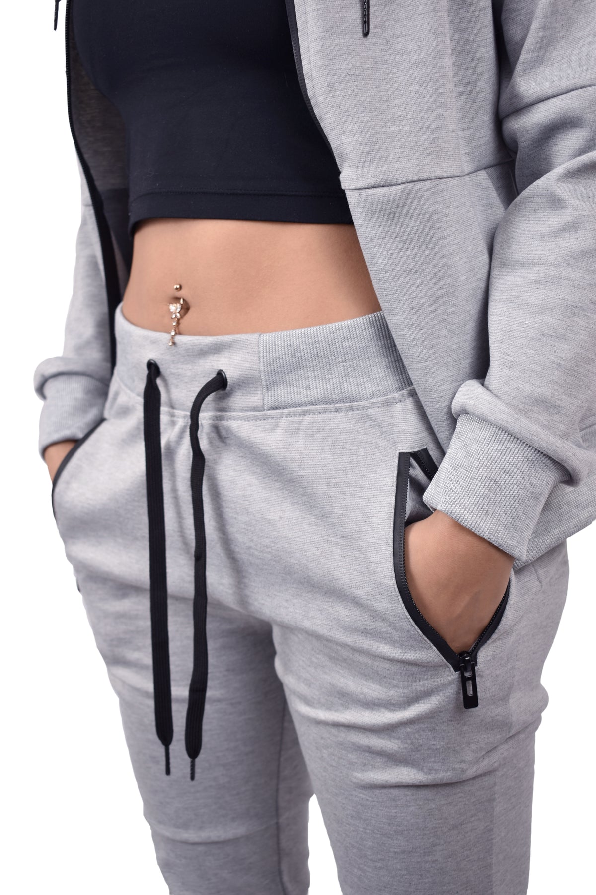 Women's Tech Fleece Tracksuit  - Heather Grey