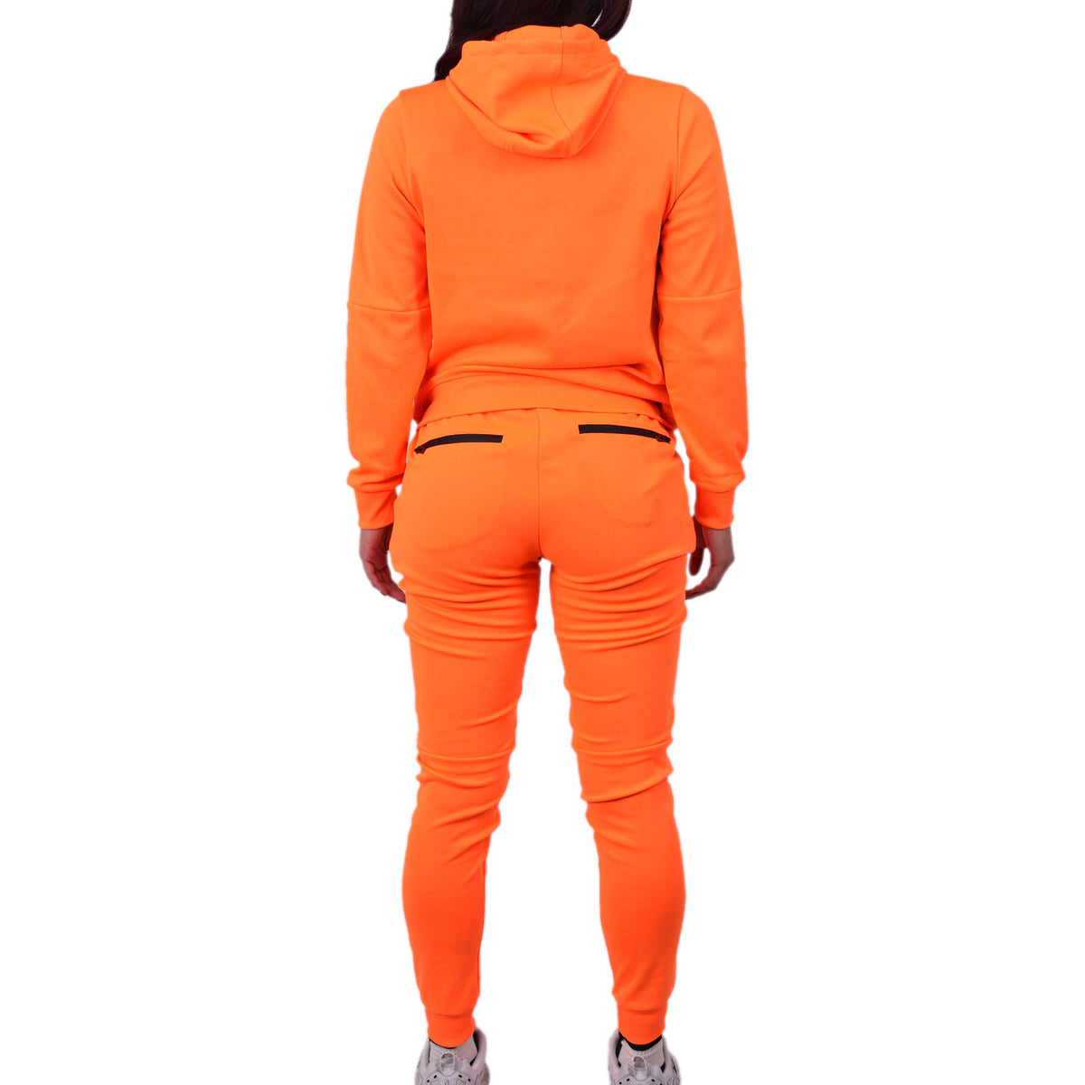 Women's Tech Fleece Tracksuit  - Neon Orange