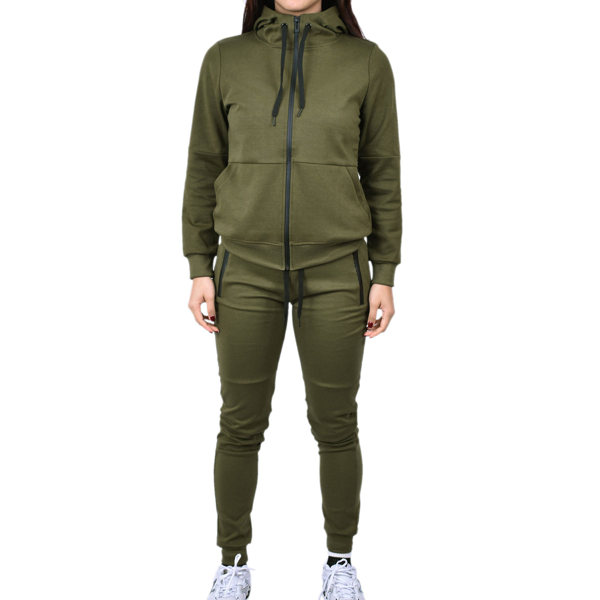Women's Tech Fleece Tracksuit  - Olive