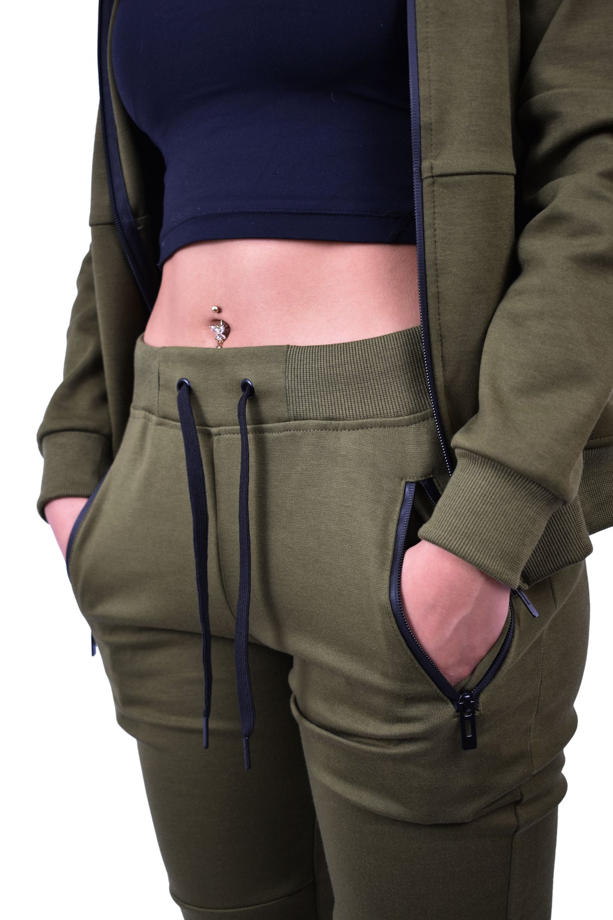 Women's Tech Fleece Tracksuit  - Olive