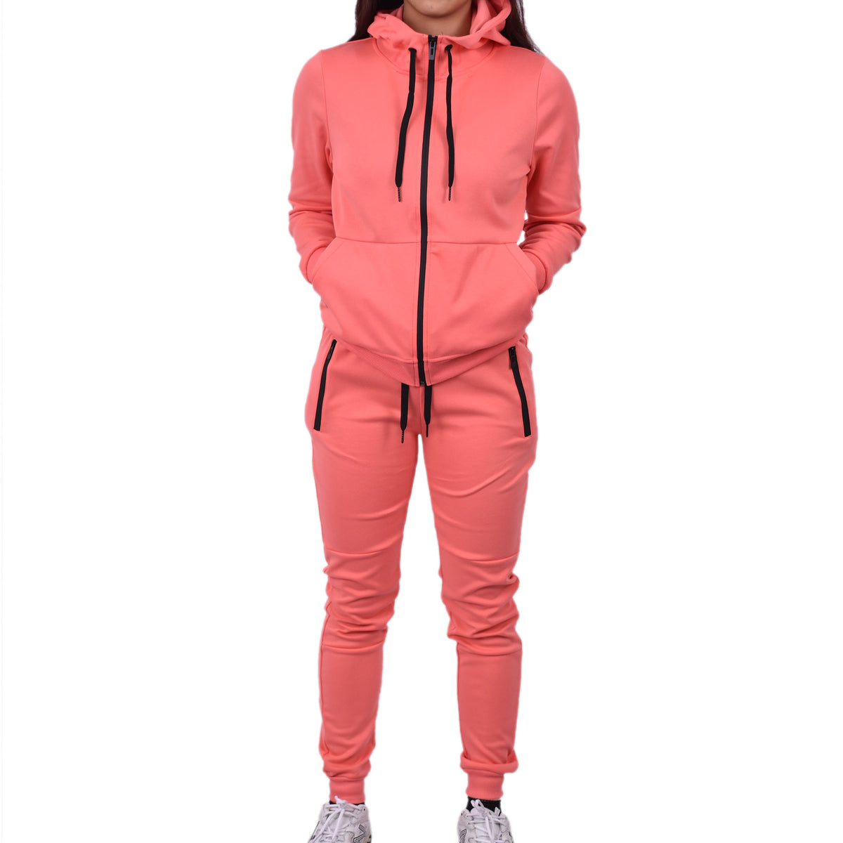 Women's Tech Fleece Tracksuit  - Salmon