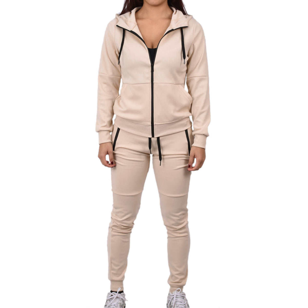 Women's Tech Fleece Tracksuit  - Sand