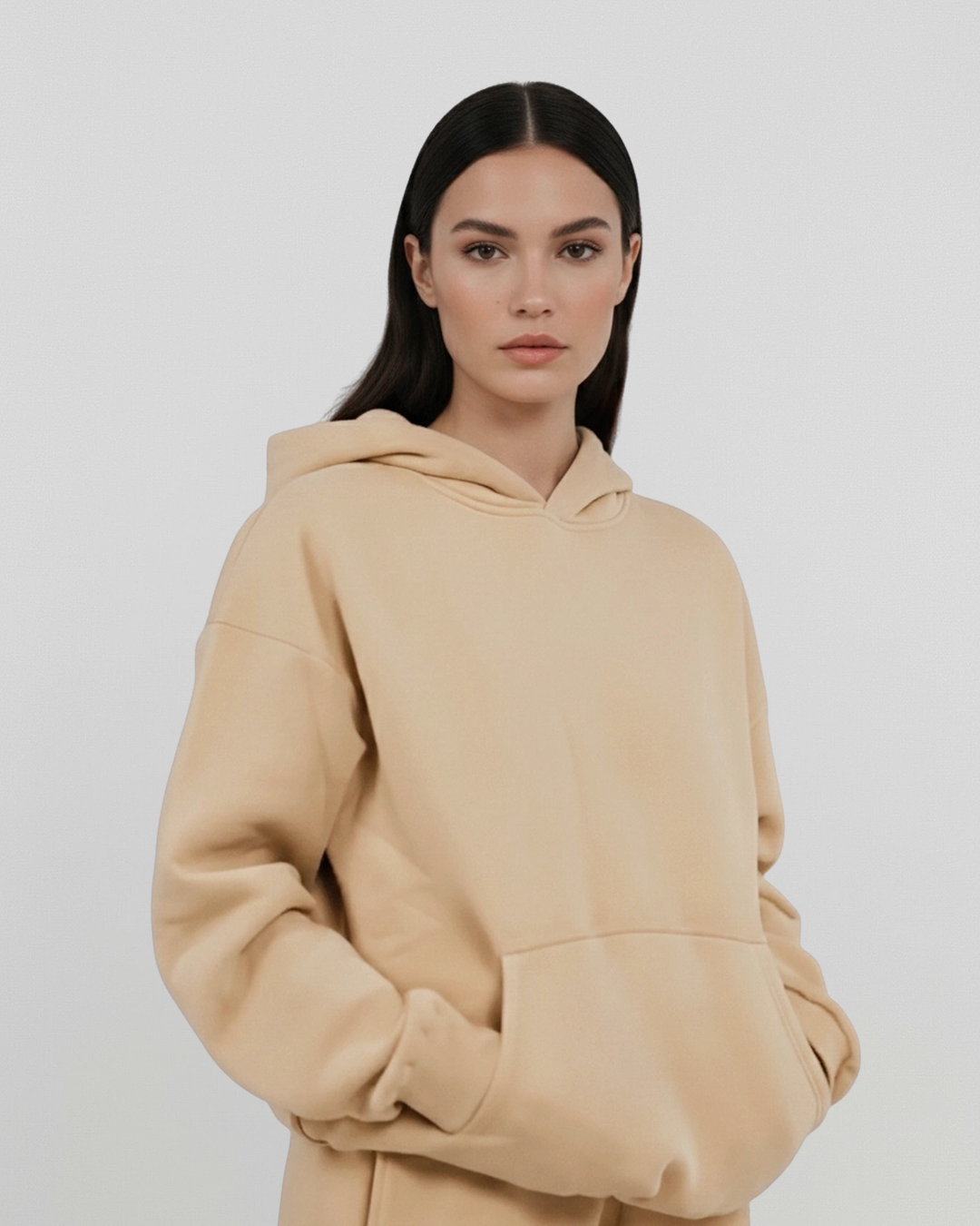 French Terry Hoodie - Khaki