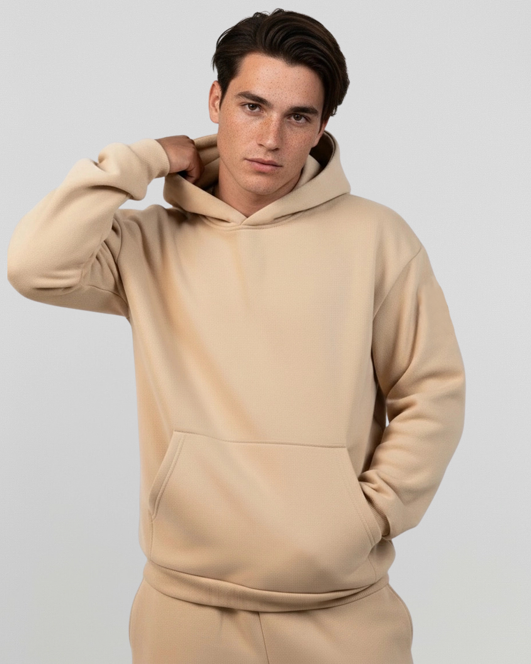 French Terry Hoodie - Khaki