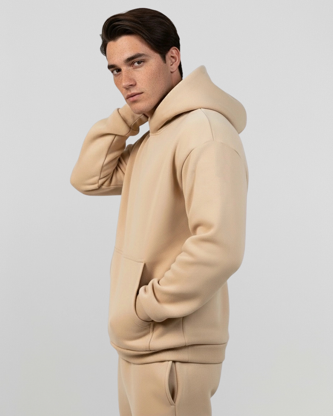 French Terry Hoodie - Khaki