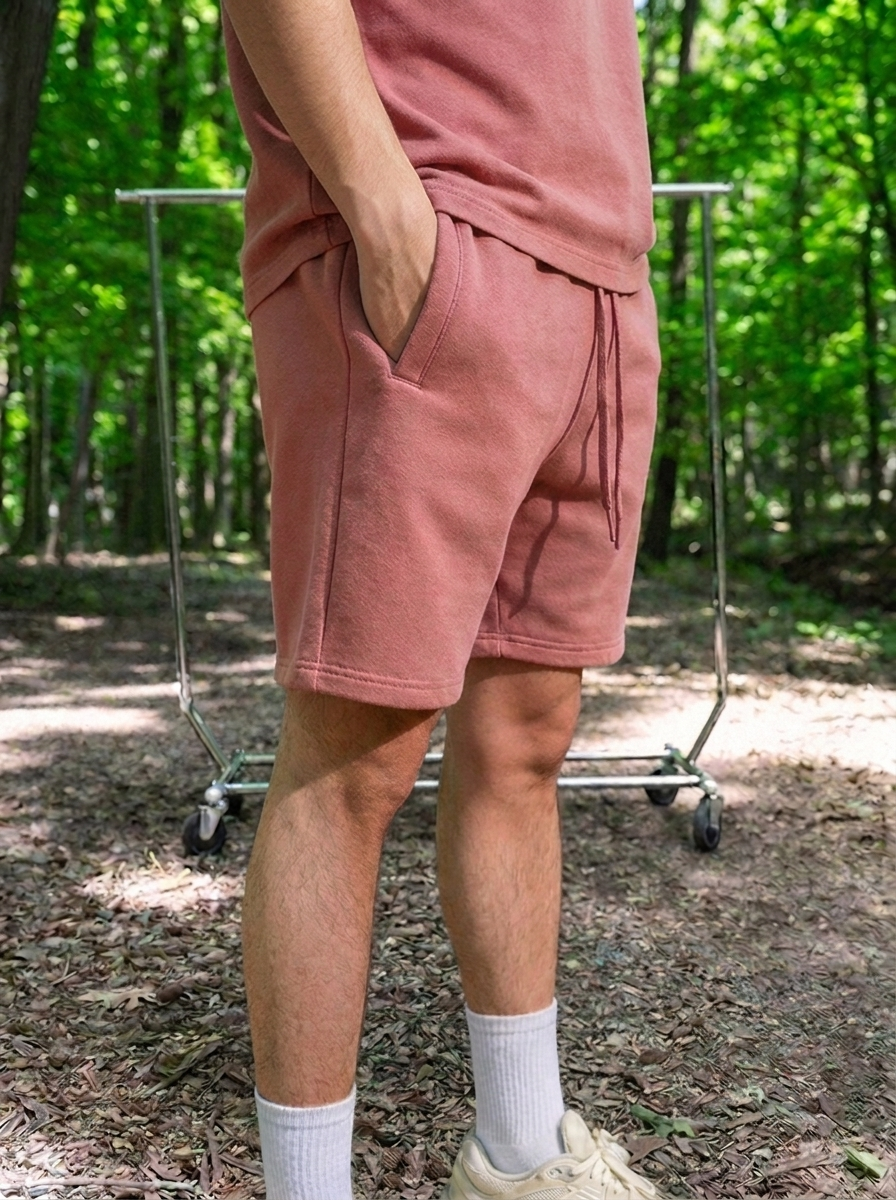 Canvas Terry Shorts - Rose Wine