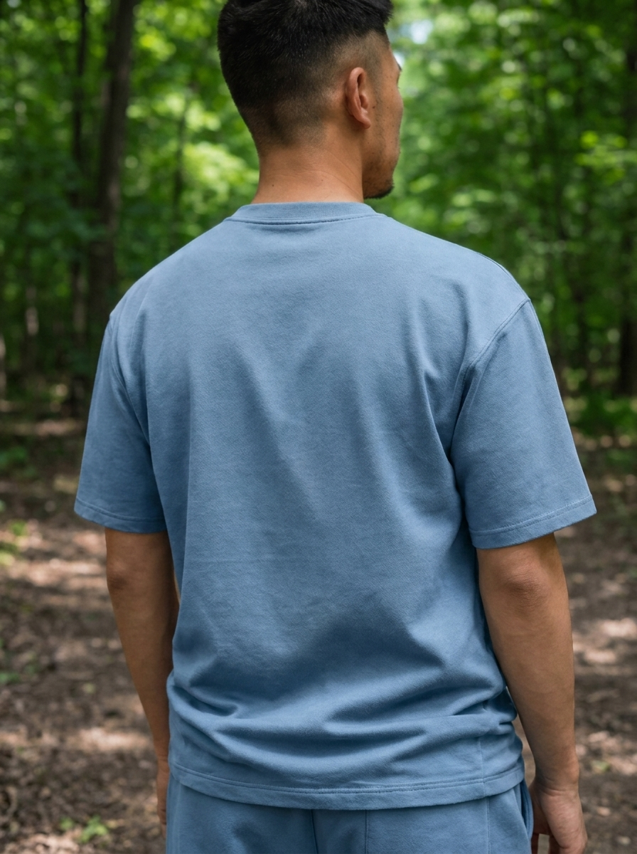 Canvas T Shirt - Smokey Blue