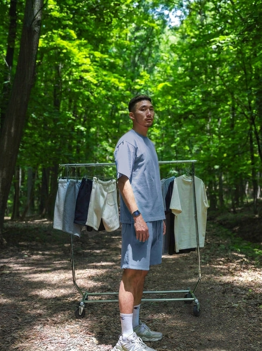 Canvas T Shirt - Smokey Blue