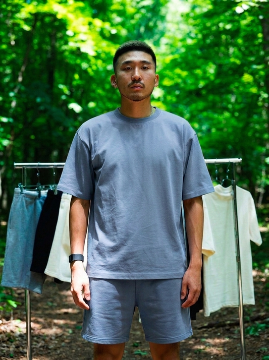 Canvas T Shirt - Smokey Blue