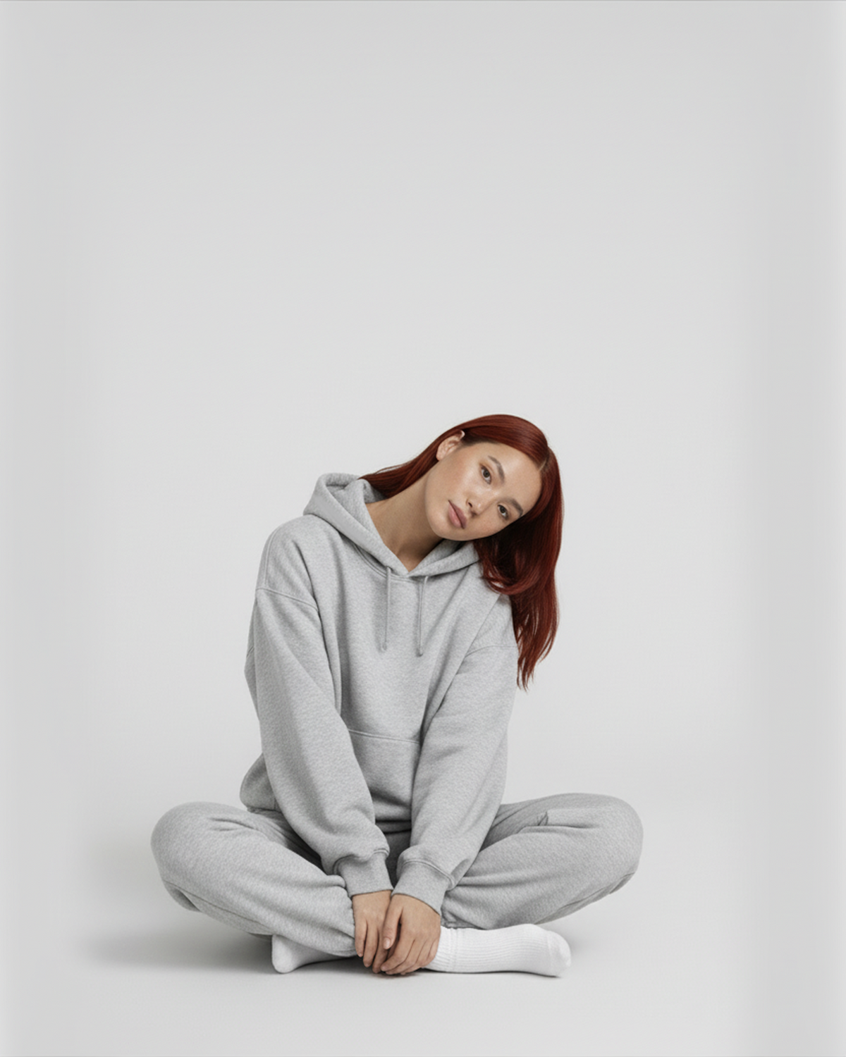 Women's Cotton Fleece Set - Heather Grey