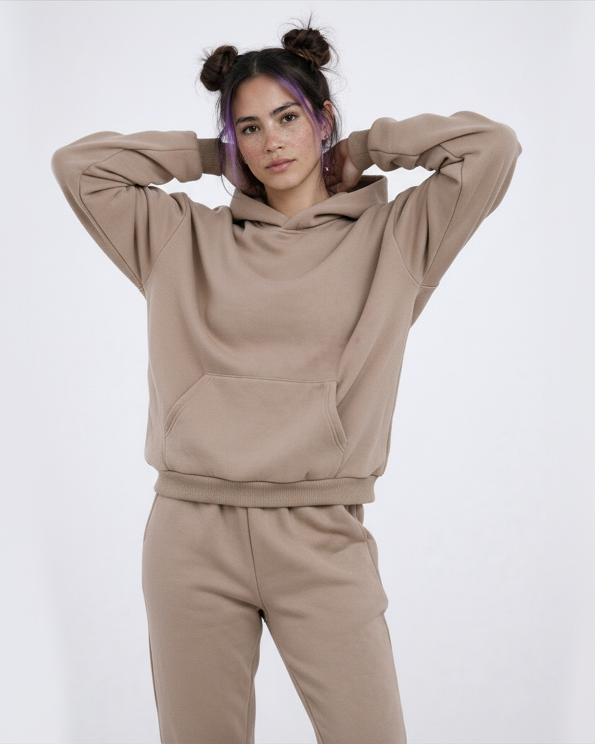 Women's Cotton Fleece Set - Khaki