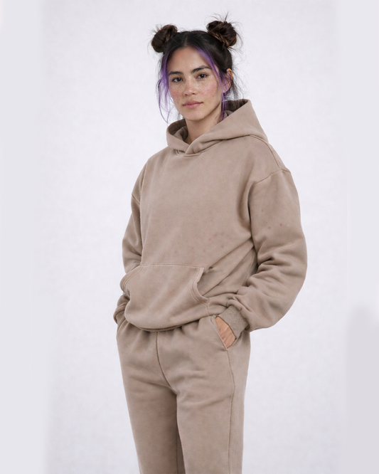 Women's Cotton Fleece Set - Khaki