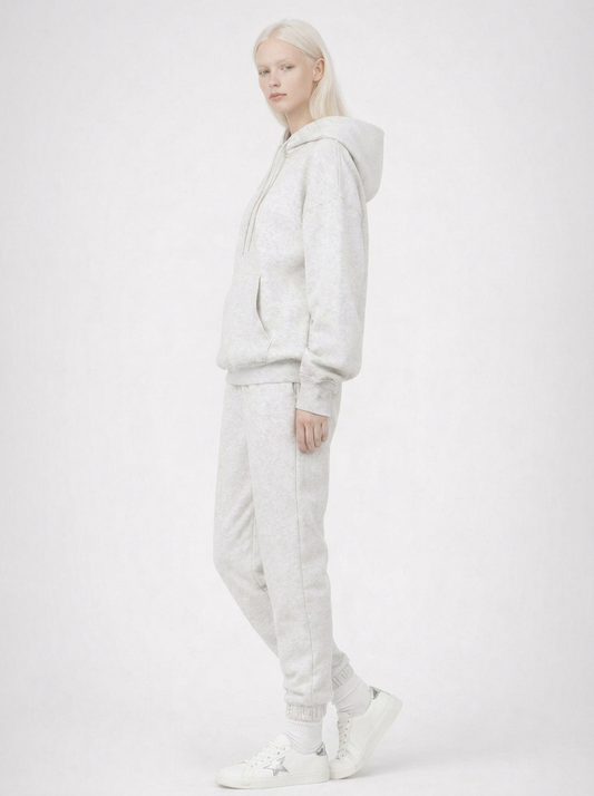Women's Cotton Fleece Set - Light Oatmeal