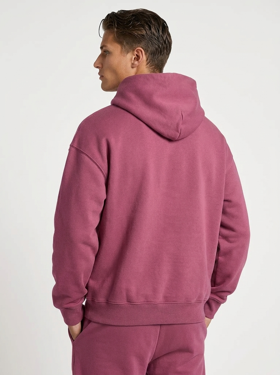 Men's Cotton Fleece Set - Crimson Red