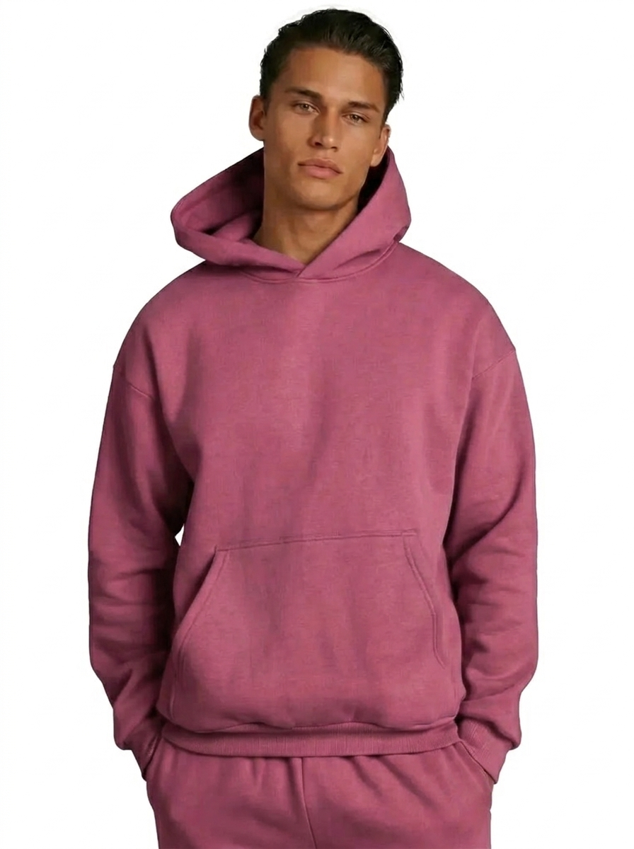 Men's Cotton Fleece Set - Crimson Red