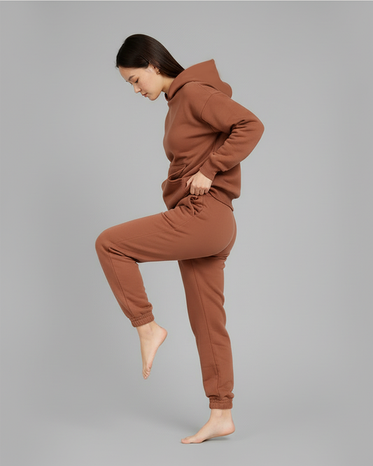 Women's Cotton Fleece Set - Mocha
