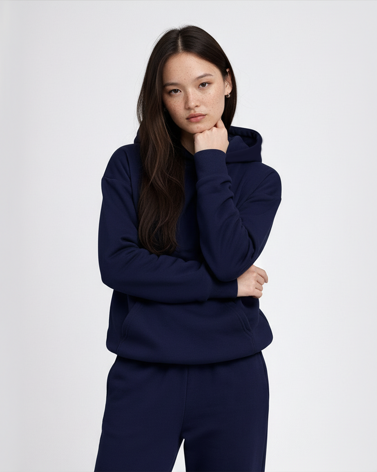 Women's Cotton Fleece Set - Navy