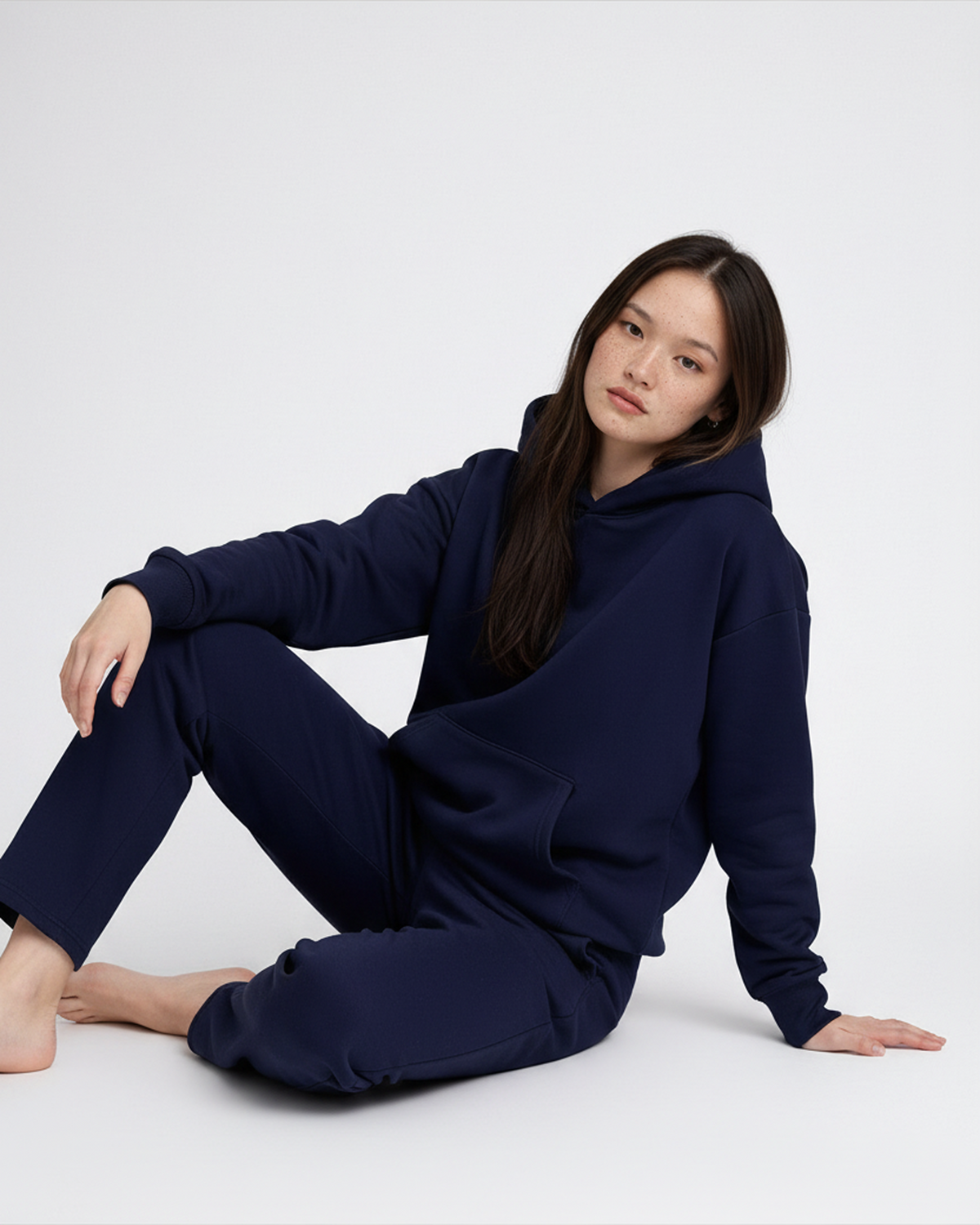 Women's Cotton Fleece Set - Navy