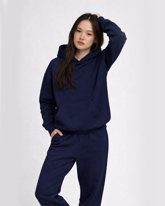 Women's Cotton Fleece Set - Navy