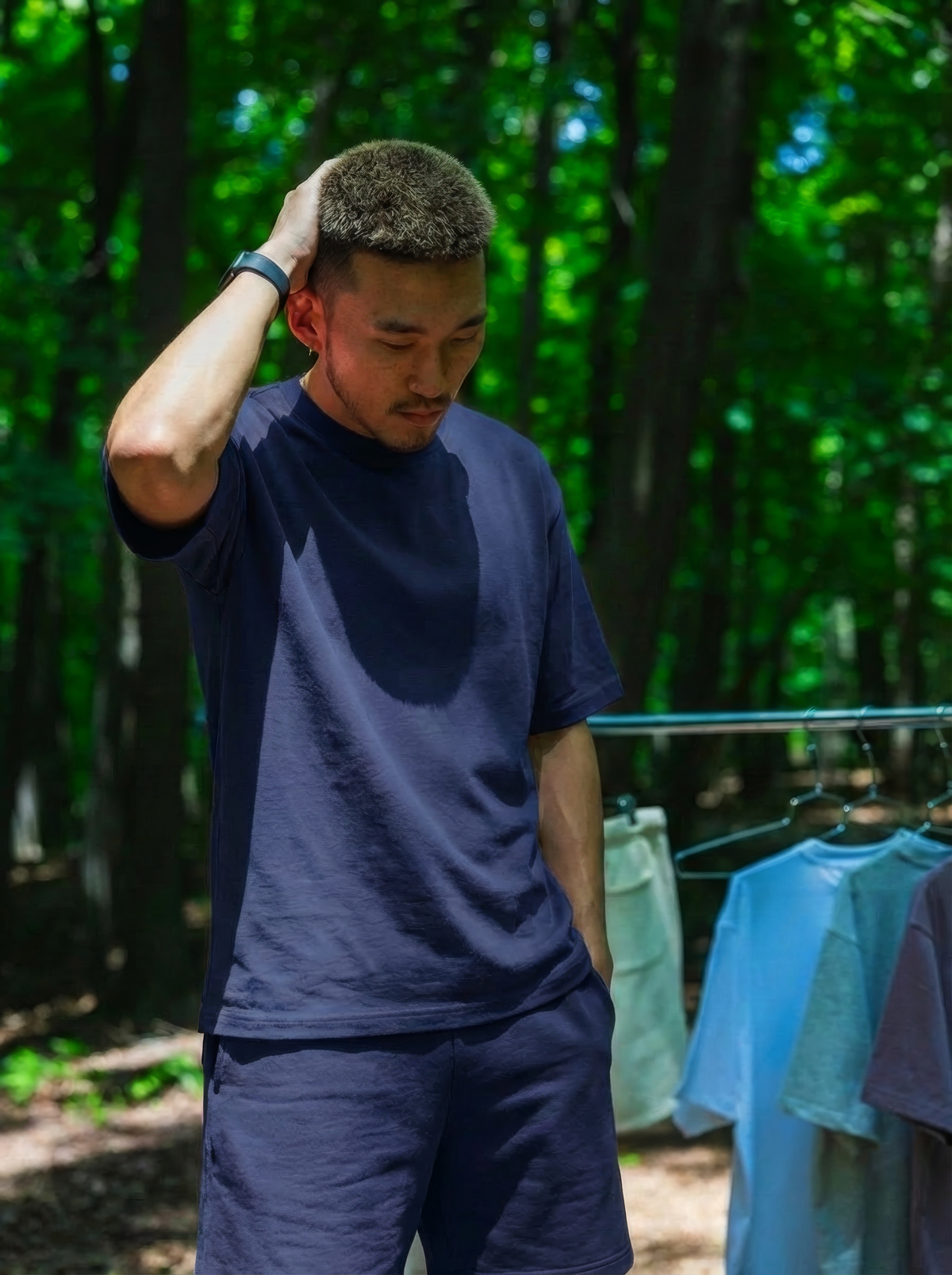 Canvas T Shirt - Navy