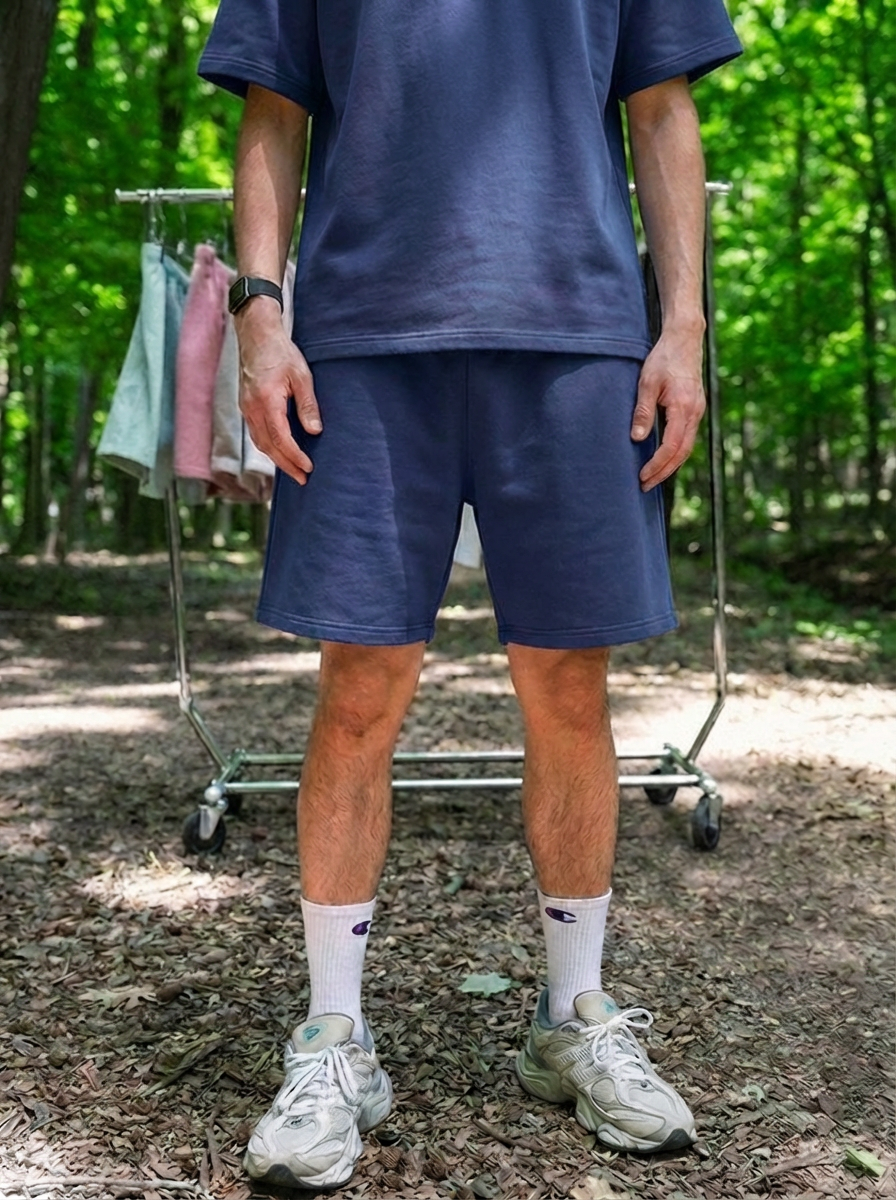 Canvas Terry Shorts - Navy