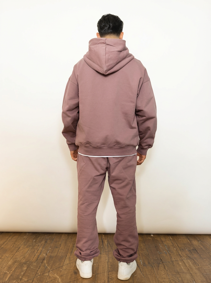 French Terry Double Zip Up - Shadow Purple