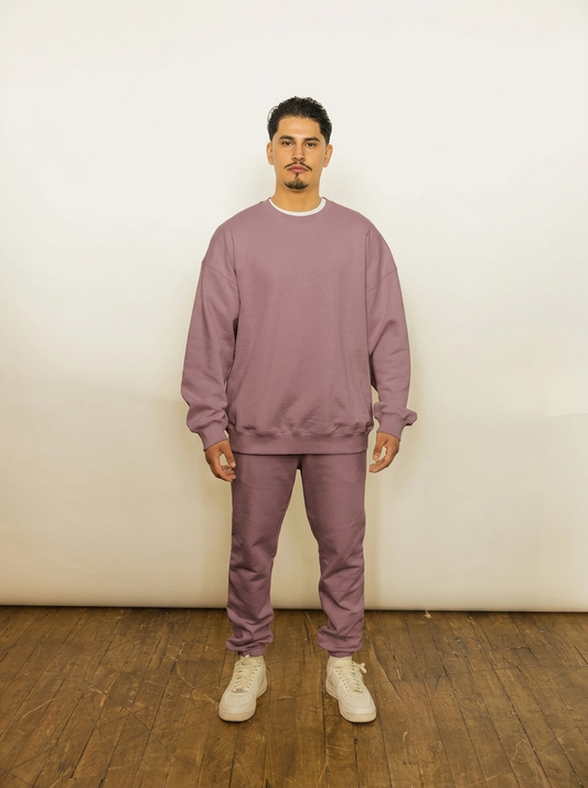 French Terry Crewneck Sweatshirt  - Shadow Purple