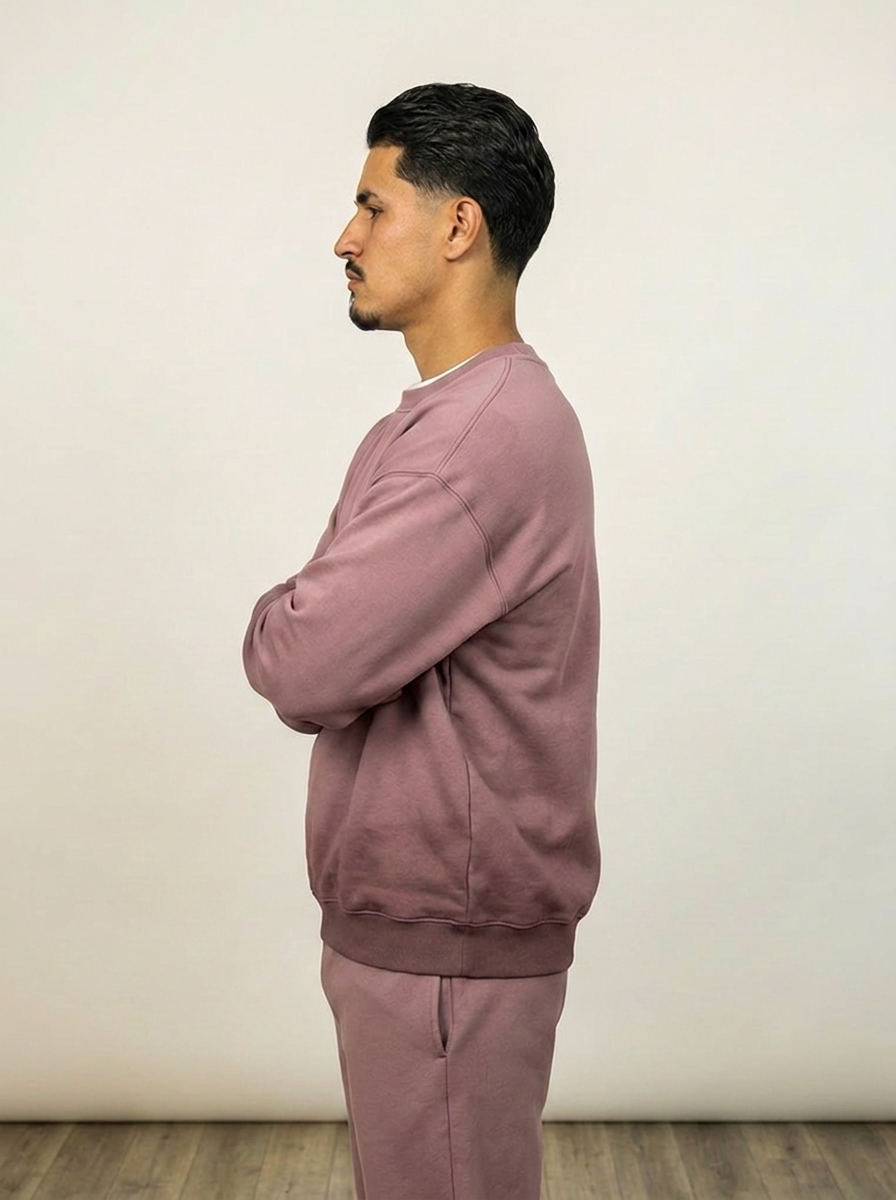 French Terry Crewneck Sweatshirt  - Shadow Purple