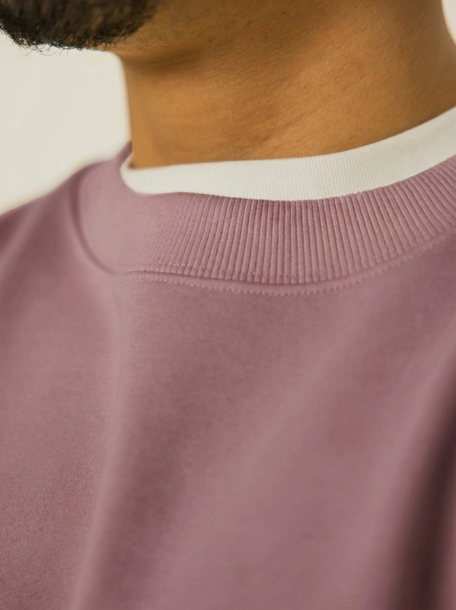 French Terry Crewneck Sweatshirt  - Shadow Purple