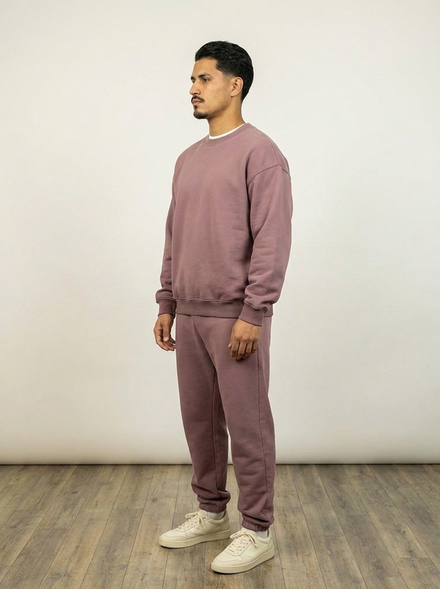 French Terry Crewneck Sweatshirt  - Shadow Purple
